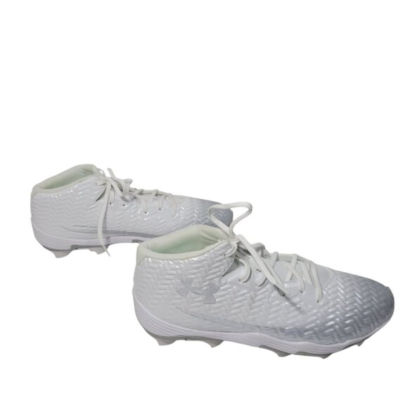 Under Armour‎ Spotlight Pro Football Cleats Men Size 12 White Silver 3028207-100 main image 13